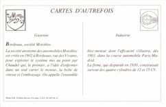 REPRODUCTION Automobiles Motobloc Bordeaux La coulee des CArters