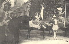 REPRODUCTION Ostensions du Dorat 1911 Paroisse de Saint ouen Fete Histoire Cheval