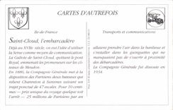 REPRODUCTION Saint Cloud the Seine and the landing stage