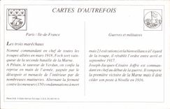 REPRODUCTION the festivals of the Victoire has Paris July 14th 1919 the three Marshals Petain Foch Joffre Militaria