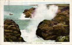 CPA Croisic With the Vague dimension on the rocks