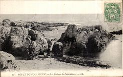 CPA Strasse der Pouliguen Felsen von Painchateau