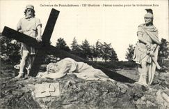 CPA Calvaire of Ponchateau Jesus fall for the third time