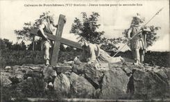 CPA Calvaire of Ponchateau Jesus fall for the second time