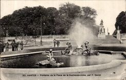 CPA Nantes Fountain of the place of the duchess Anne by F David