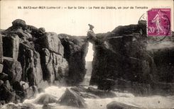 CPA Batz on Sea On the dimension the bridge of the devil one day of storm