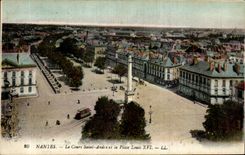 Nantes CPA the course Saint Andre and the place Louis XIV