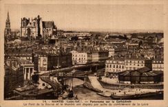 CPA Nantes Panorama on the cathedral