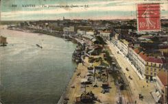 Nantes CPA Panoramic View of the quays