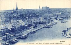 Nantes CPA quays and the city taken of the transporter
