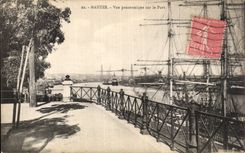 Nantes CPA Panoramic View on the port