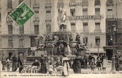 Nantes CPA monumental Fountain of the Royal place very nice shot)