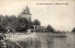 Pornic CPA the castle and the beach