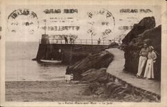 CPA Saint Treber auf Meer der Pier