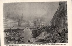 CPA Nantes Seen on the Loire towards Bouffay taken of the quay Duguay Trouin about 1840