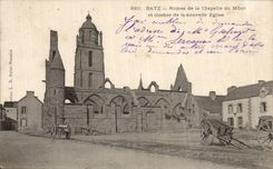 CPA Batz Ruins of the vault of Matured and bell-tower of the new church