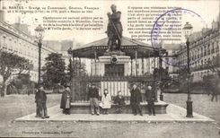 CPA Nantes Statue of dead CAmbronne has Nantes in 1842