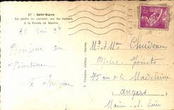 CPA Saint Brevin Fischen mit der Segelnadel auf den Felsen mit dem Punkt von Midin