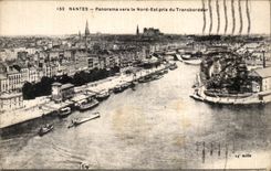 CPA Nantes Panorama towards North is taken transporter