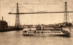 CPA Nantes the bridge has transporter Depart of a bee