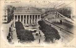 Nantes CPA the Stock Exchange and the canal Saint Felix