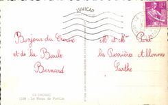 CPA Croisic der Strand des Portflachses