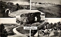 CPSM Prefailles eisenhaltiges Quellhauptstrand der gebohrte Felsenpunkt Saint Gildas der Campingplatz