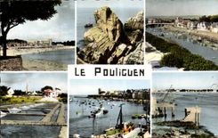 CPSM Pouliguen the beach the dimension salt-water Marsh