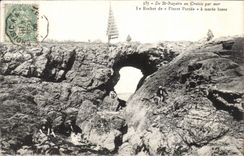 CPA von Str Nazaire in Croisic durch Meer der Felsen von Pierre gebohrt hat niedrige Gezeiten