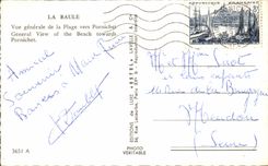 CPA Baule View of the beach towards Pornichet