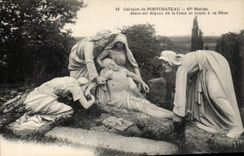 CPA Calvaire of Pontchateau Station Jesus is demounting of the cross and given his/her mother has