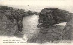 CPA Pouliguen Rocks with the foot of the Rochereau tower