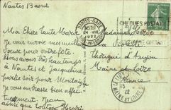 CPA Nantes Panorama of the port Boat