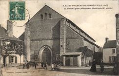 CPA Saint Philbert de Grand Place die alte Kirche