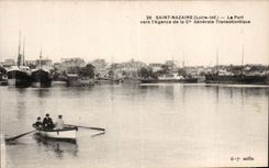 CPA Saint Nazaire the port towards the agency of the Transatlantic General company