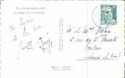 Bernerie - der Strand in Richtung zu Pataurie - CPA