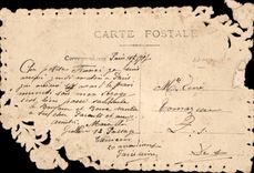 Blumen - Blumen - Rene - Karte mit roten Bogen Spitzeen - CPA