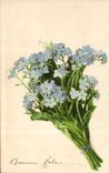 Blumen - Blumen - Blumenstrauss weg von den blauen Bluten - CPA