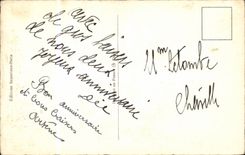 Blumen - recht rosafarbene Blumen - CPA