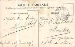 Bluht - Blumen - Vase weg von den purpurroten Blumen - CPA