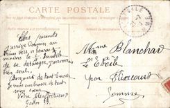 Bluht - Blumen - snowbells - Hauschen im Winter - CPA