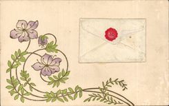 Bluht - Blumen - victorian Graphiken - Buchstaben - Buchstabe - CPA