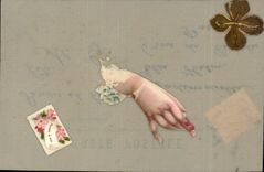 Blumen - Blumen - merkwurdige Karte mit der Hand - CPA