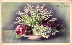 Blumen - Blumen - Schussel weg von der Lilie weg vom Tal - Lilie des Tales - gutes Festival - CPA