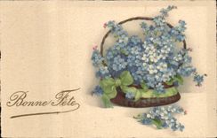 Festivals - Holiday- Good Festival - Happy birthday - Little tennis shoe off purple flowers - CPA