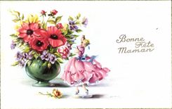 Blume - Blumen - Victorian - gute Festival-Mamma - Tanzer - CPA