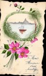 Blume - Blumen - Victorian - wenig Boot - Boot - - CPA