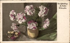 Blumen - Blumen - Vase weg von den Blumen und stellen wenig - CPA dar