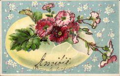 Blumen - Blumen - Freundschaften - Funkeln zeichnete Blumen - CPA