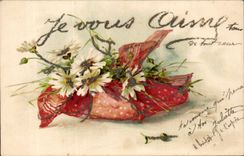 Blumen - Blumen - Funkeln gezeichnete Blumen - CPA